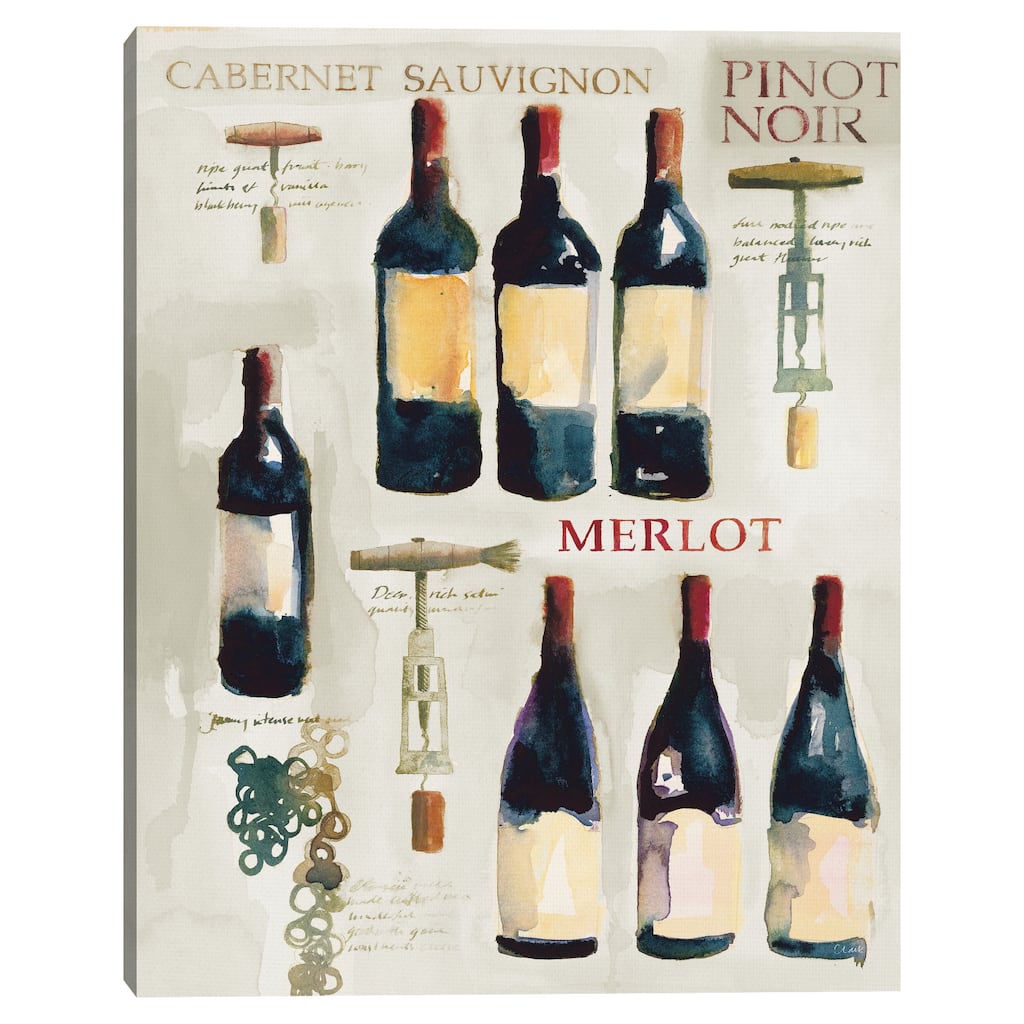 Red Wine Collage by Michael Clark Canvas Art Print