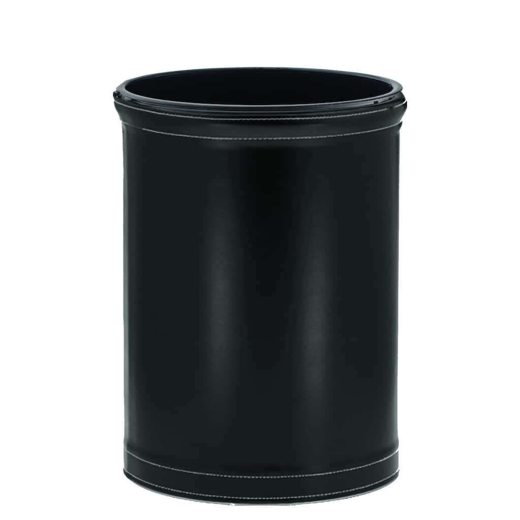 STITCHED 13Qt Oval Wastebasket w/ Liner (2pc Set)