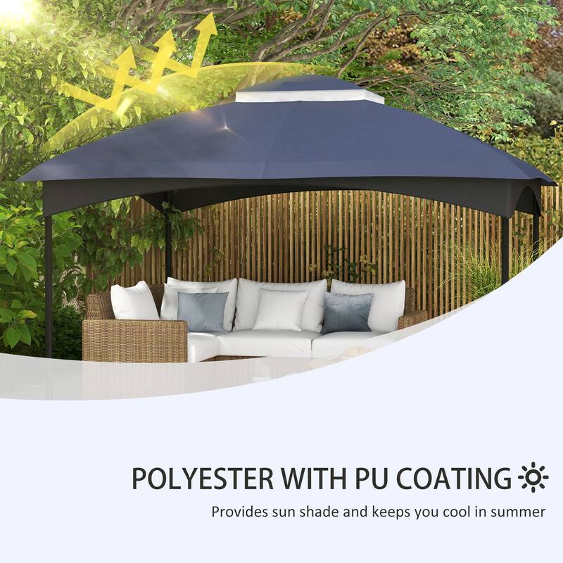 Outsunny Canopy Replacement for 9.8' x 12' 84C-210 Series Gazebo