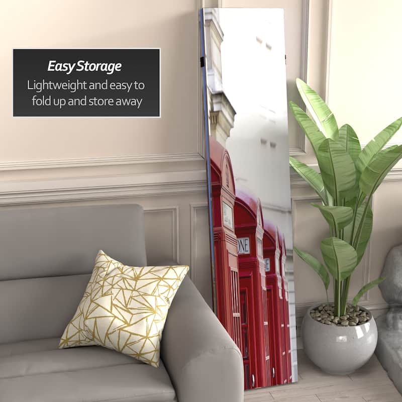 Handmade Canvas 6-foot Big Ben/ London Phone Booths Room Divider (China)