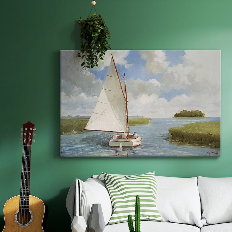 Vintage Nautical Print-XIX -Gallery Wrapped Canvas