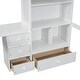 preview thumbnail 7 of 22, High Full Loft Bed with Desk, Storage Shelves and Drawers, Guardrails