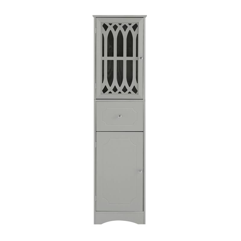 Freestanding Storage Cabinet with Drawer and Doors