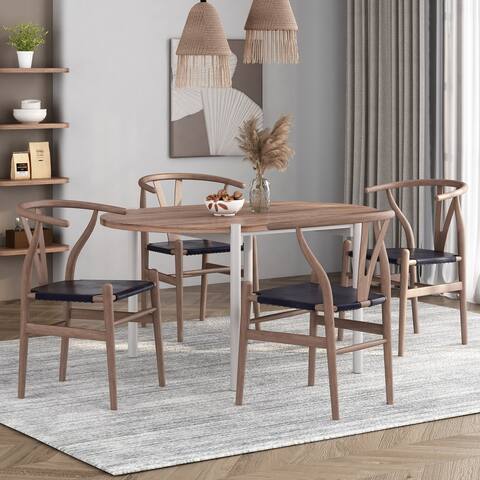 Gessford Ash Wood Dining Chairs (Set of 4) by Christopher Knight Home