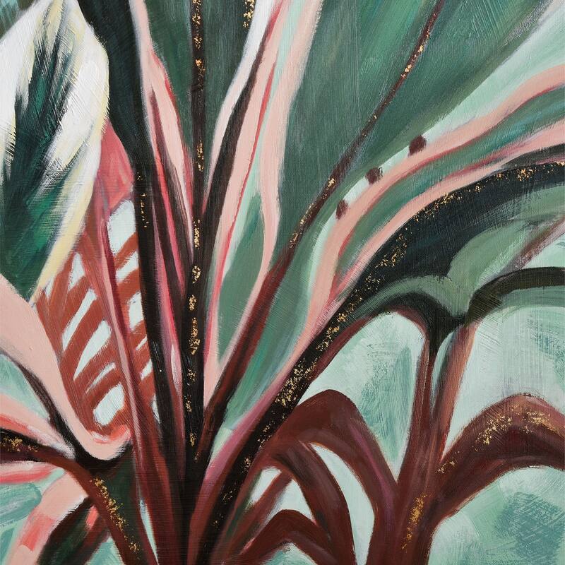 Elk Home Variegate Green Fabric 32.5 Inch Wide Wall Art