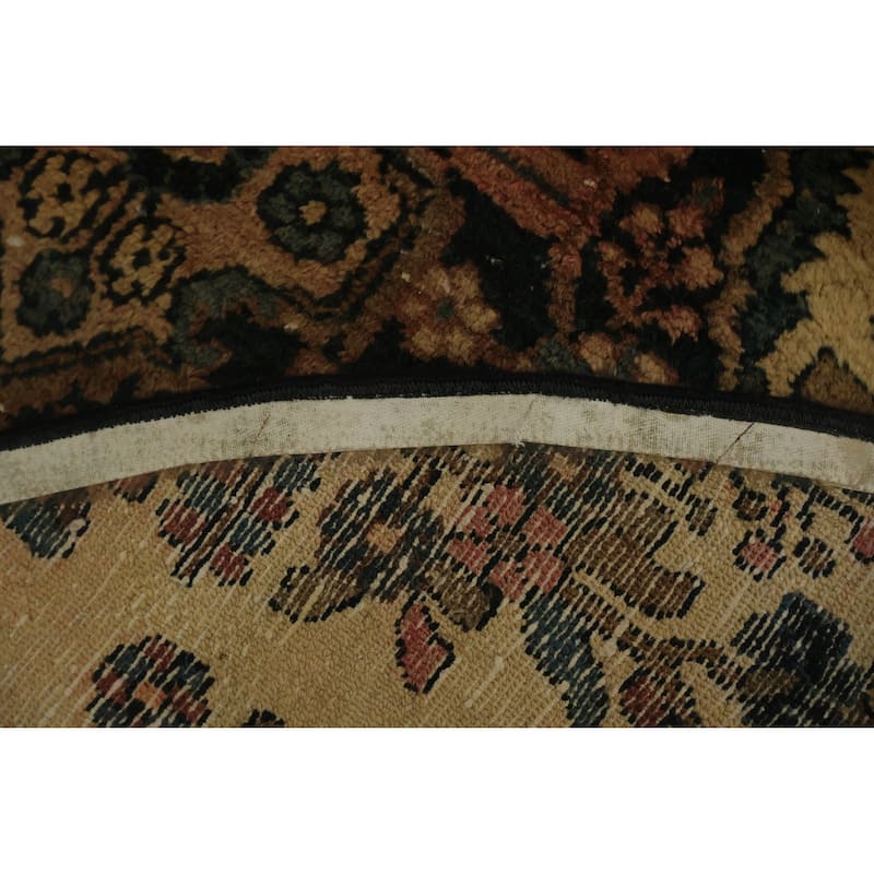 Hand Knotted Oriental 100% Wool Carpet Traditional Floral Beige & Ivories Hamedan Area Rug - 6' 7'' X 6' 6''