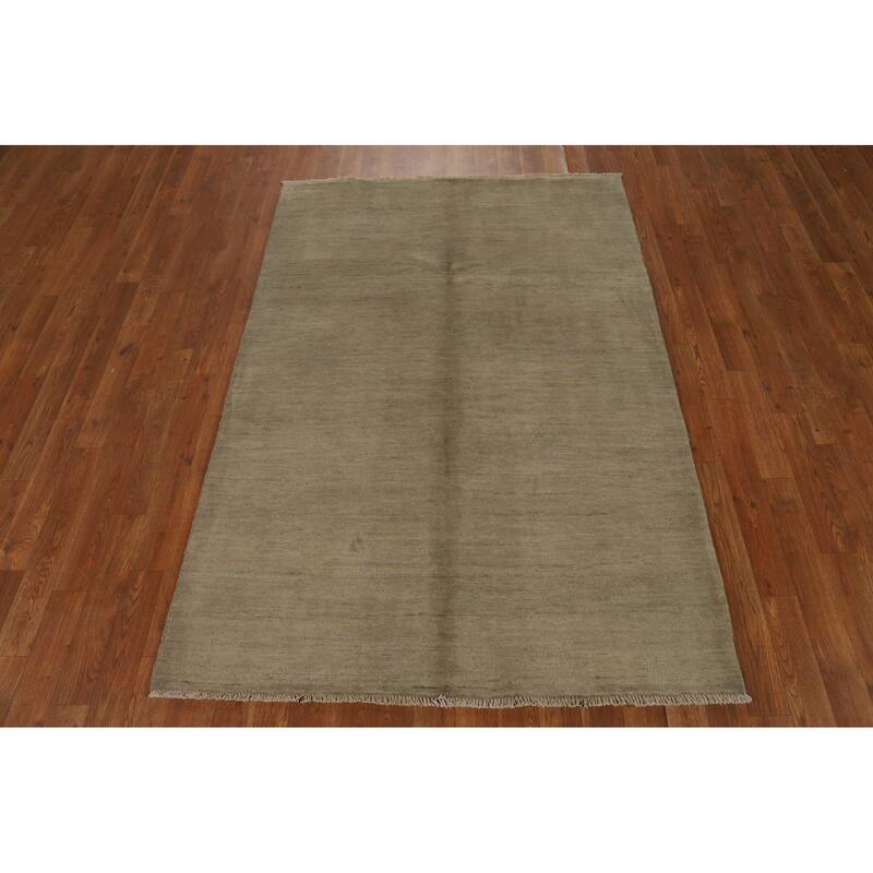 Gabbeh Modern Accent Rug Handmade Nursery Wool Carpet - 4'0"x 5'10"