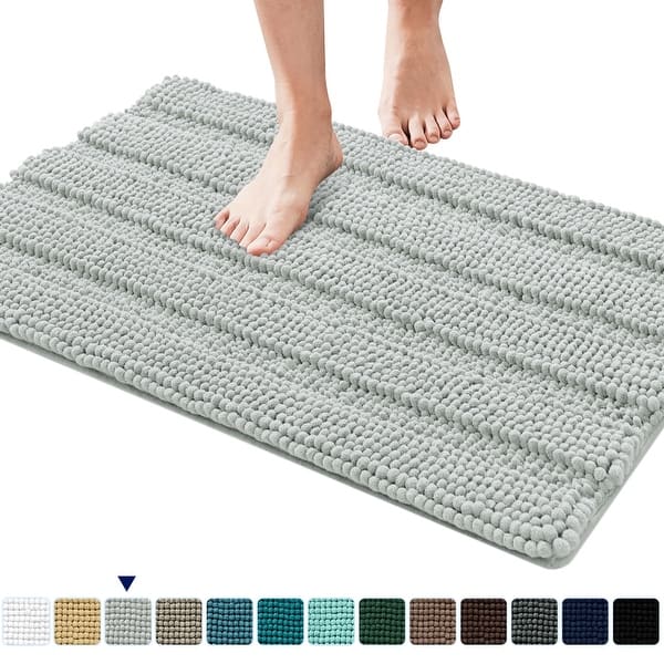 Non-Slip Absorbent Durable Indoor Floor Mat Washable for Entryway 32''x20''  Grey