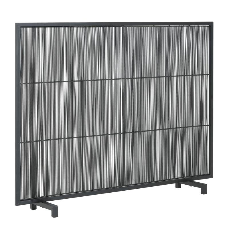 Christopher Knight Home - Willow Modern Iron Fireplace Screen with Vertical Bar Design