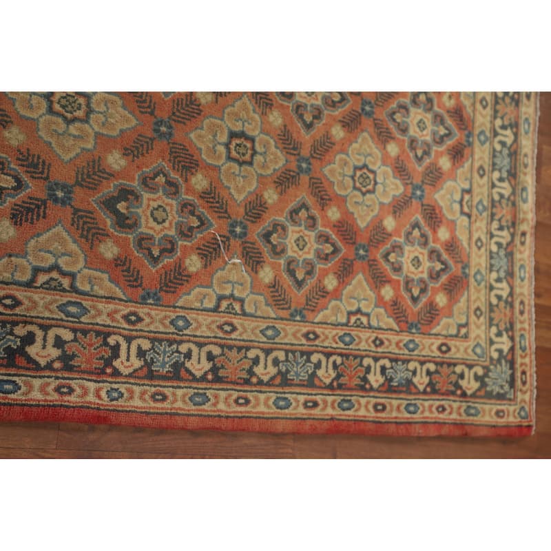Traditional Hamedan Persian Vintage Runner Rug Handmade Wool Carpet - 2'10" x 12'2"