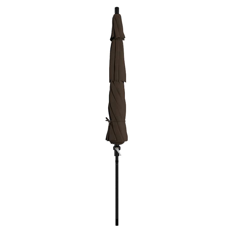 California Umbrella 11' Rd. Alum/Fiberglass Rib Patio Umb,Crank Lift/Collar Tilt, Dbl Wind Vent, Black Finish, Sunbrella Fabric