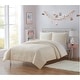 preview thumbnail 3 of 1, Olivia & Finn Plush Embossed Hearts Flannel Plush Microfiber Kids Comforter Set, White