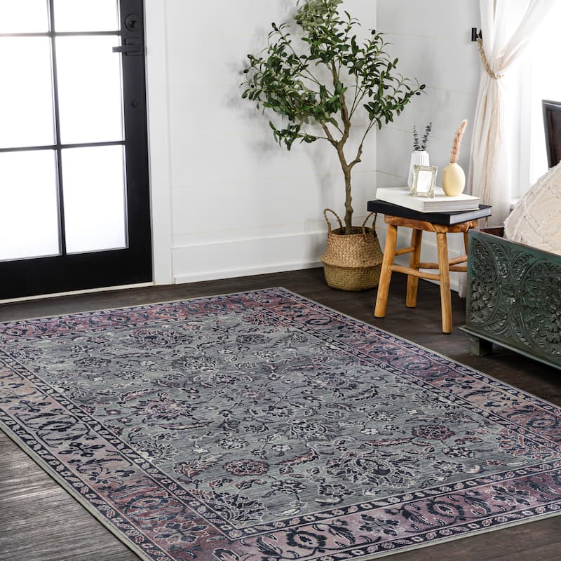 JONATHAN Y Regis Ornate Persian All-Over Machine Washable Area Rug