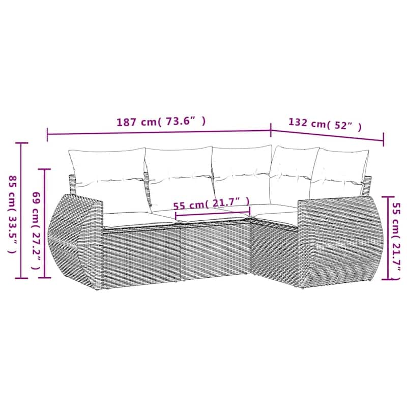 vidaXL Garden Sofa Set