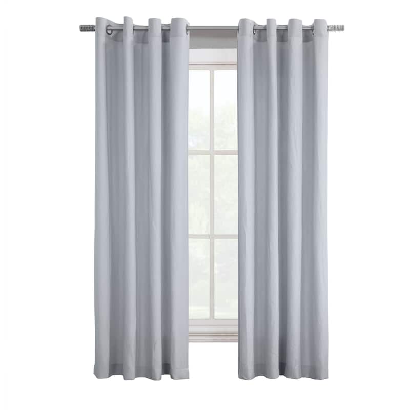 Harmony Crinkle Textured Microfiber Curtain Panel by Habitat
