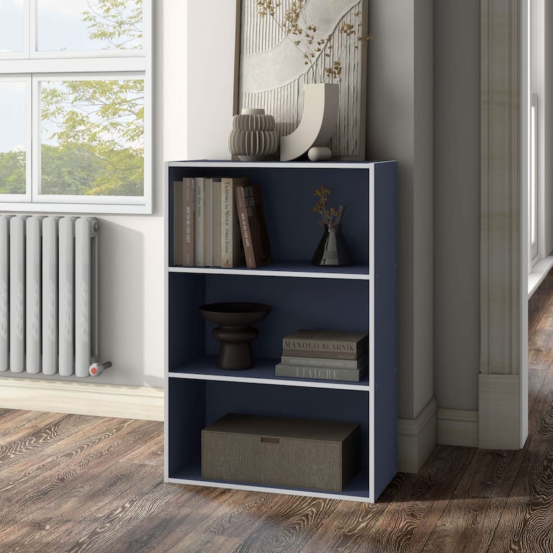 DH BASIC Modern Wood Customizable Stackable Storage Organizer - Cube Shelves, Drawer Cabinet, Bookcase with Doors by Denhour