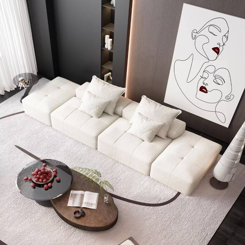 Oversized Modular Sectional Sofa,Sparkling Chenille Fabric,DIY Sofa