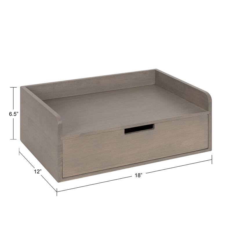 Kate and Laurel Kitt Premium Sold Wood Floating Shelf Side Table
