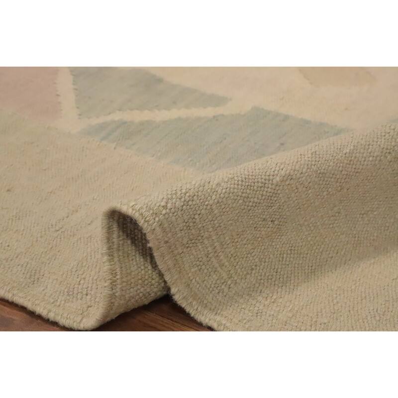 Hand Woven Oriental 100% Wool Carpet Southwestern Tribal Multi-Colored Kilim Area Rug - 11' 11'' X 8' 11''