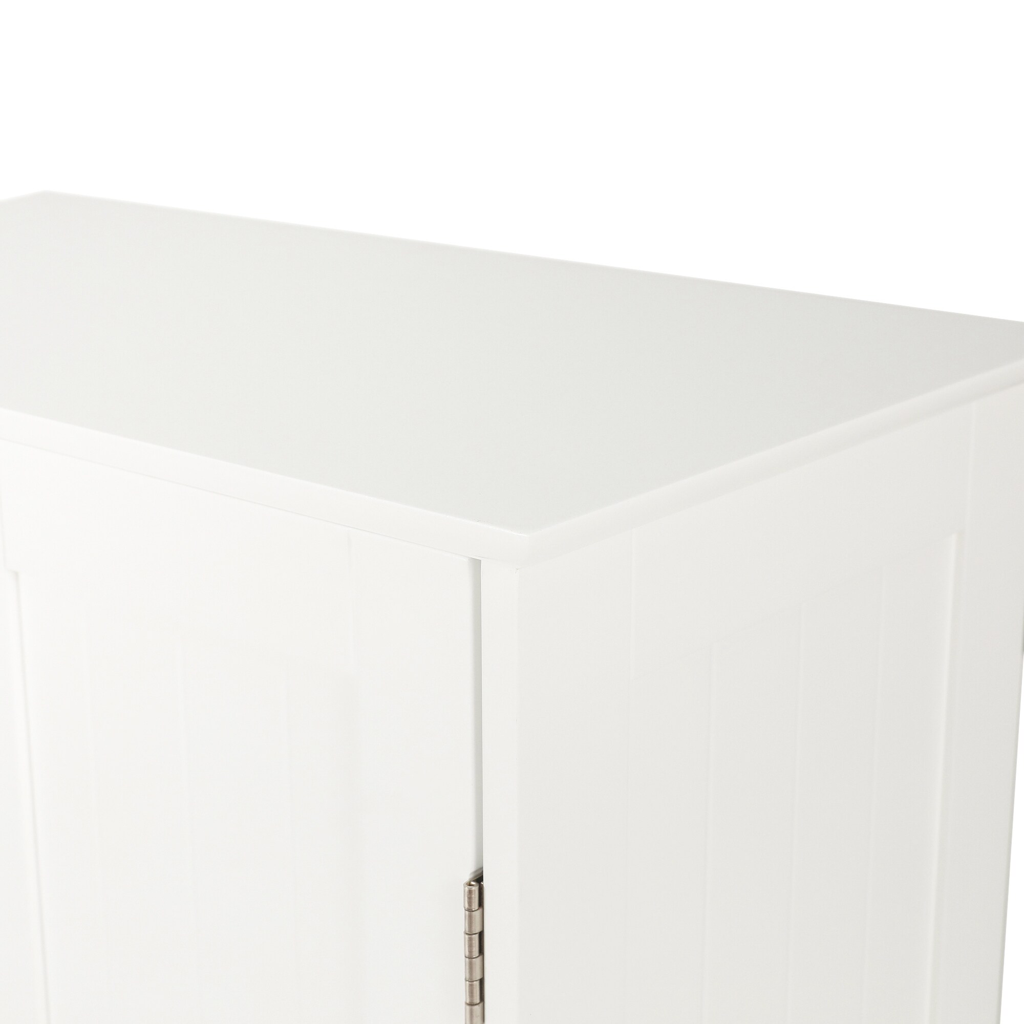White Wood 4-Drawer 1-Door Bathroom Storage Cabinet - 32.68 H x