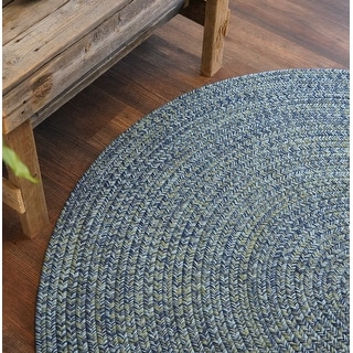 Colonial Mills Seaside Blue Tweed Circle Braided Area Rug - Bed Bath ...