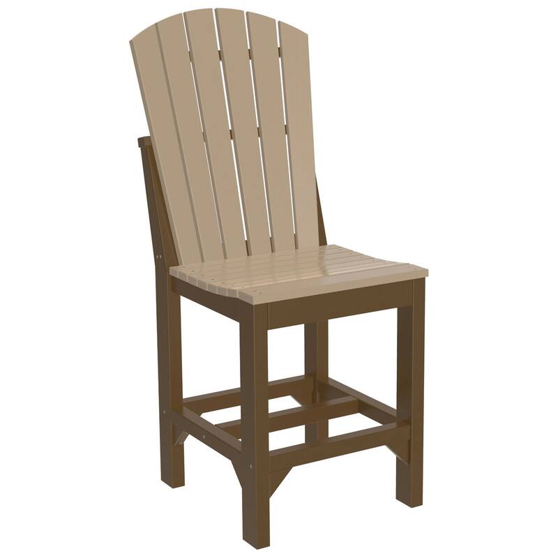 Set of 4 Poly Lumber Adirondack Dining Chairs