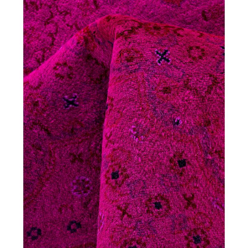 Overdyed One-of-a-Kind Hand-Knotted Area Rug - Purple - 8' 2" x 10' 3"