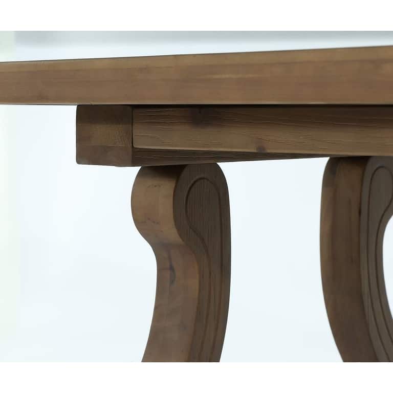 63" Farmhouse Rectangle Solid Wood Dining Table for 4-6 People