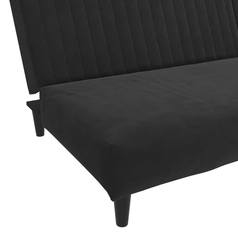 vidaXL 2-Seater Sofa Bed multicolor Velvet - 78.7" x 33.3" x 27.2"