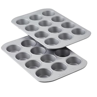 Farberware Bakeware Nonstick 12-Cup Muffin Pans, Set of 2