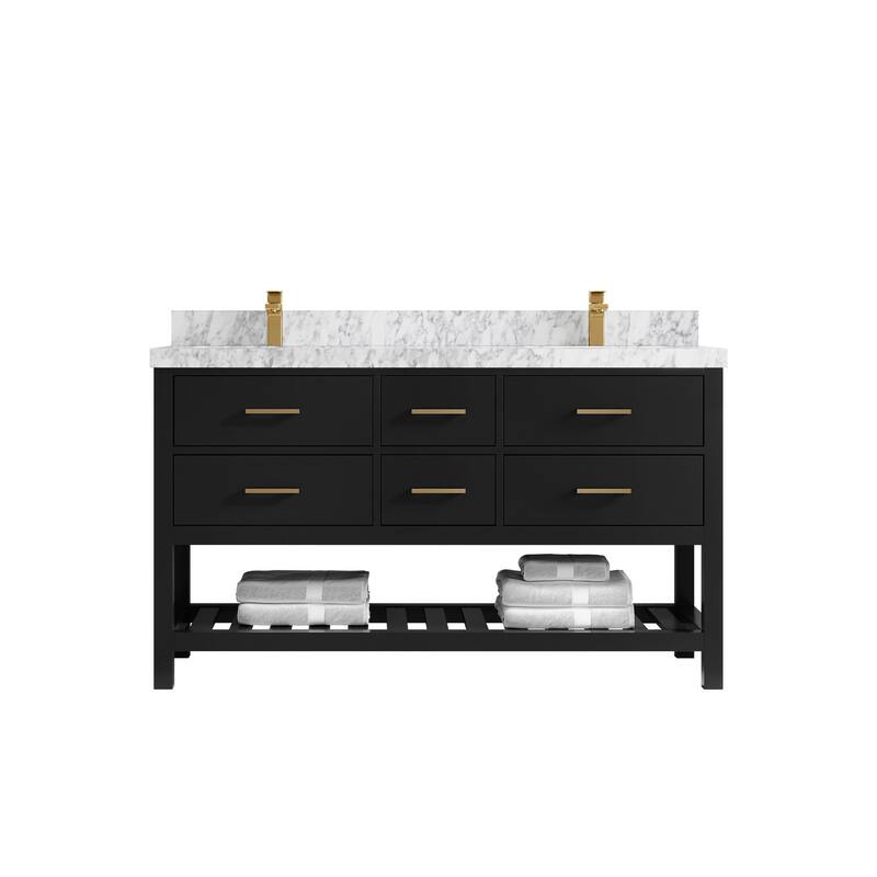 Willow Collections 60 in. W x 22 in. D Parker Double Sink Bathroom Vanity with Countertop
