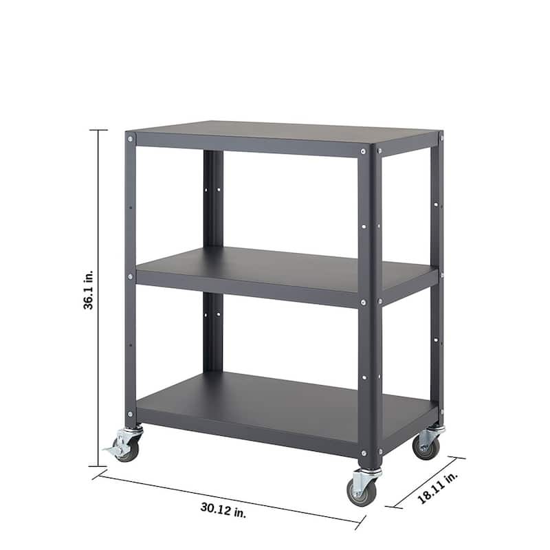 TRINITY Metal Utility Cart 30x18x36