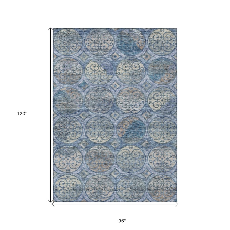 HomeRoots Trellis Transitional Rectangle Outdoor Rug