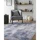 preview thumbnail 1 of 7, Livabliss Lillian Modern Washable Area Rug Dark Blue/Ivory - 2' 2" x 3' 9" - Rectangle