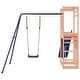 preview thumbnail 7 of 23, vidaXL Swing Set Outdoor Backyard Wooden Playground Equipment for Kids Age 3-8