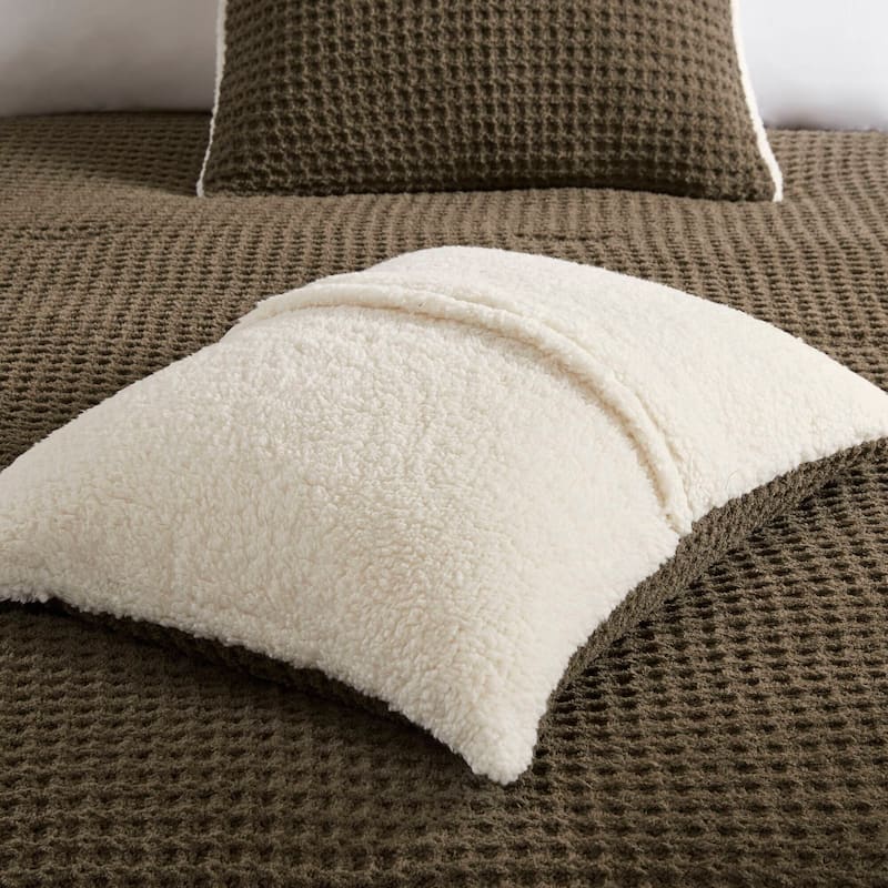 Madison Park Riordan Waffle Knit Chenille Comforter Set