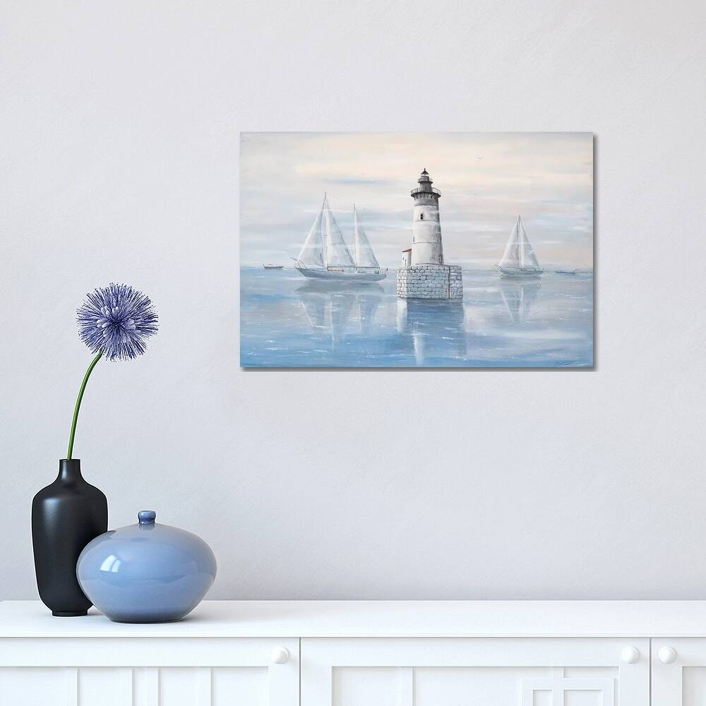 iCanvas "Detroit River Lighthouse" by Jim Williams Canvas Print