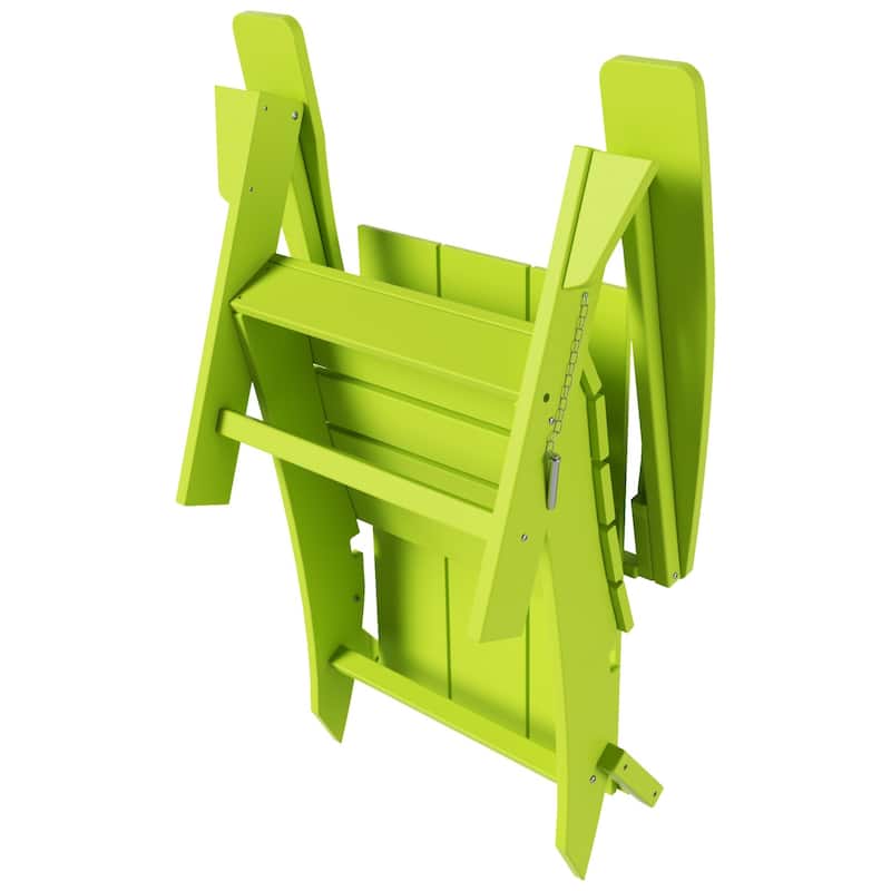 Polytrends Shoreside Modern Poly Folding Eco-Friendly All Weather Adirondack Chair (Set of 4)