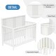 preview thumbnail 9 of 7, Certified Pine Solid Wood Baby Safe Crib - Snow White