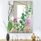preview thumbnail 7 of 5, Designart 'Efflorescent Gold Simple 1' Farmhouse Mirror - Vanity Printed Mirror 23.7in.x31.5in.