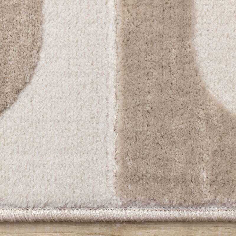 Leonardo Beige Off-White Vintage Patterned Area Rug