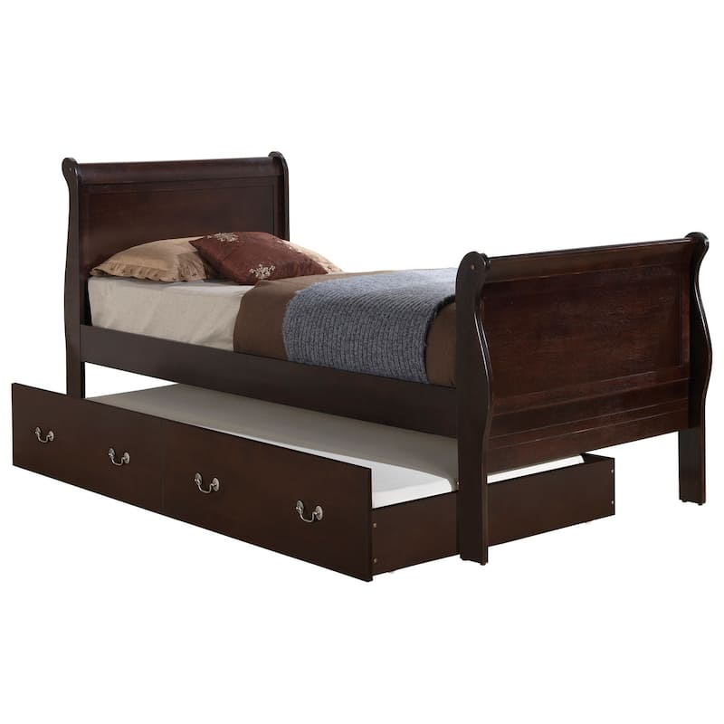 Louis Philippe Twin Trundle Bed with Trundle