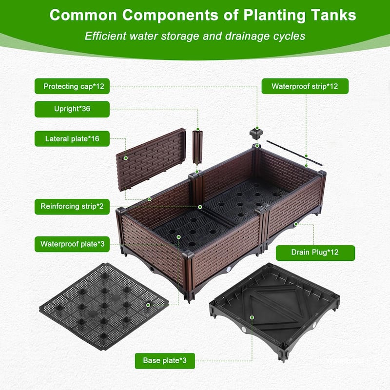 440lb Capacity Outdoor Heat and Frost Resistance Planters