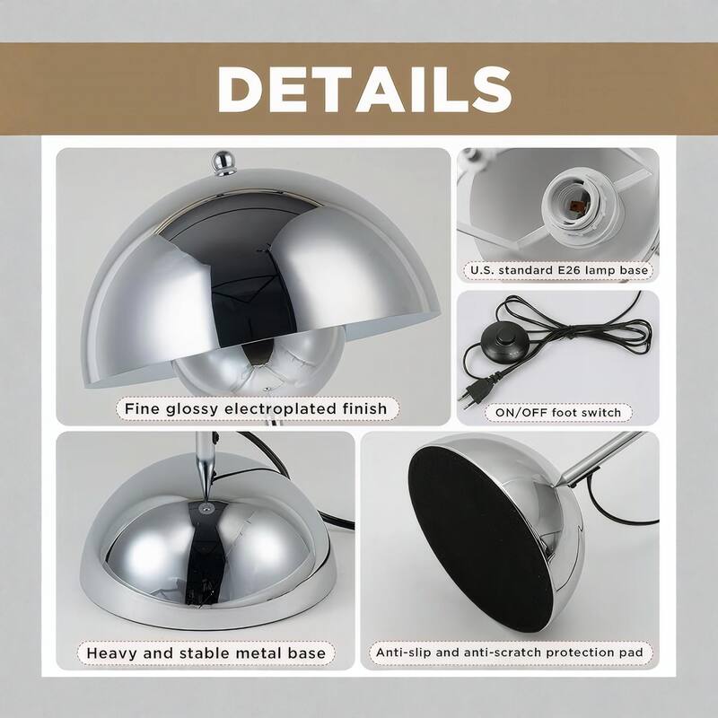 Industrial Metal Shade White/Black/Gold Floor Lamp with Foot Switch Modern Tall Standing Lamp for Living Room