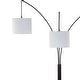 preview thumbnail 6 of 8, Sylva 78.5" 3-Light Mid-Century Modern Head-Adjustable Iron LED Arc Floor Lamp, Oil Rubbed Bronze by JONATHAN Y