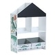 preview thumbnail 10 of 20, Children's Multi-Functional House Bookcase Toy Storage Bin Floor Cabinet with Blackboard