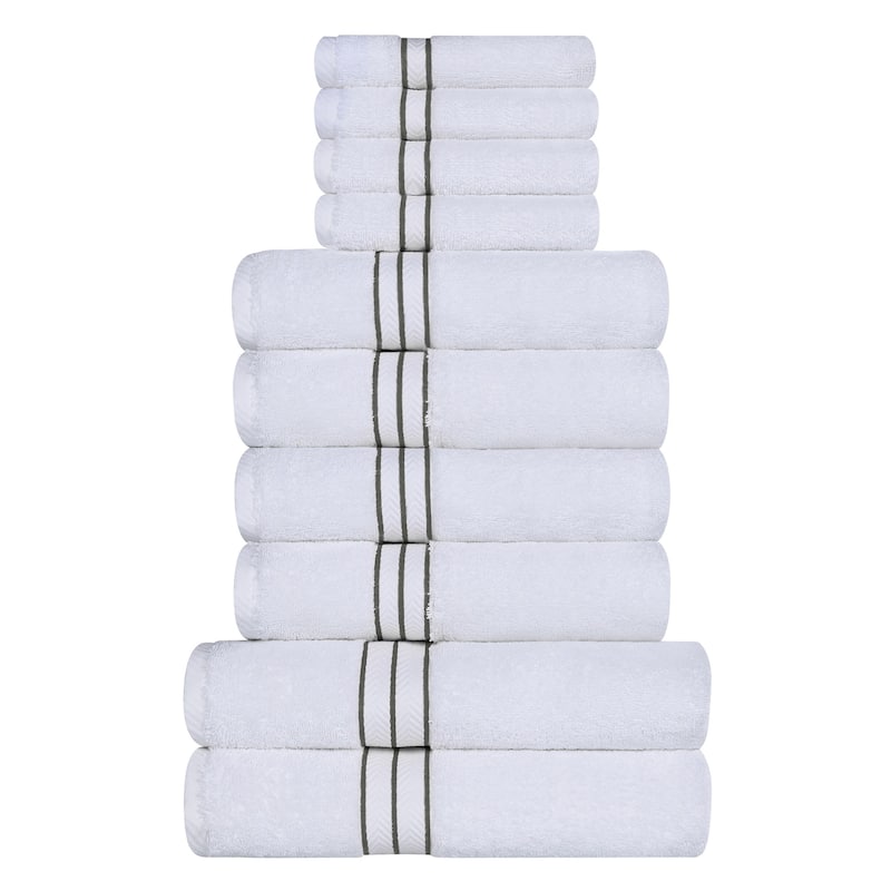 Turkish Cotton 10 Piece Absorbent Heavyweight Towel Set by Superior