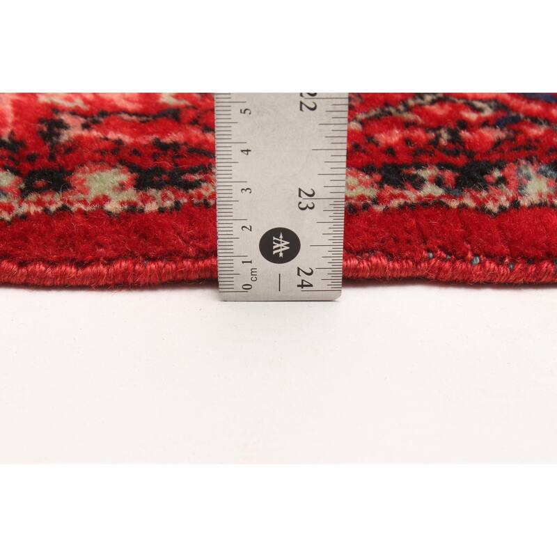 ECARPETGALLERY Hand-knotted Anadol Cream, Red Wool Rug - 3'3 x 4'10