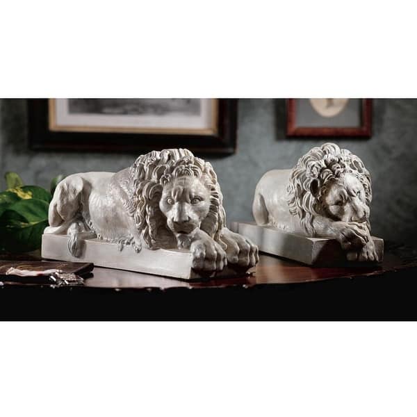 slide 2 of 8, Design Toscano Lions from the Vatican Sculptures