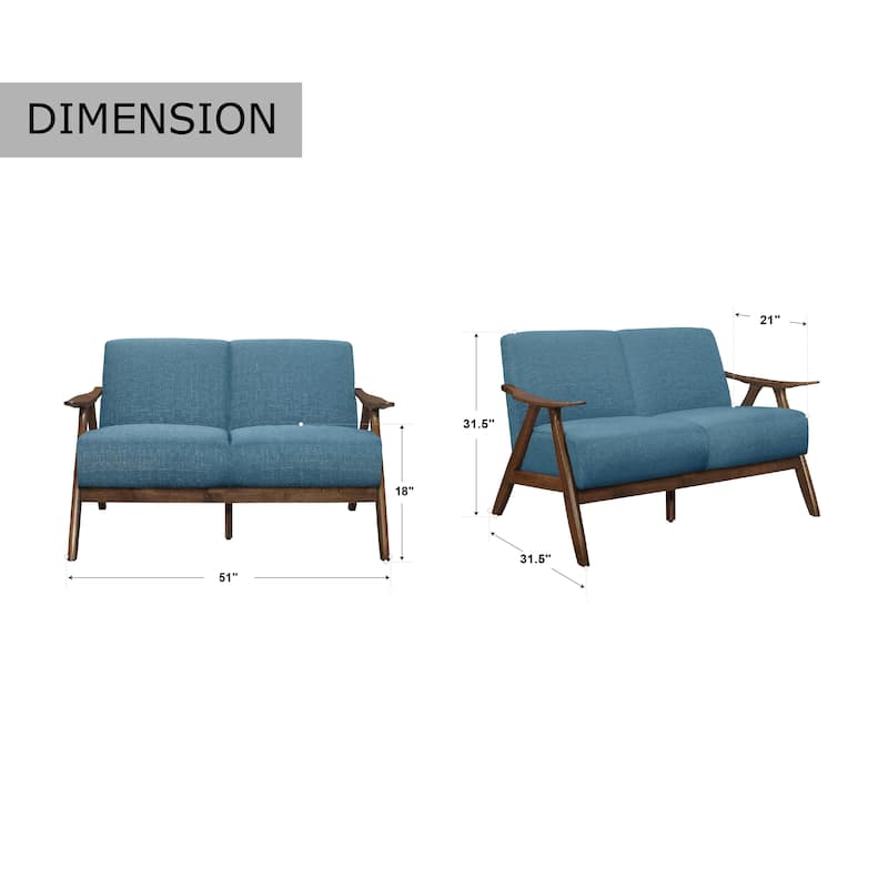 Levine Retro Living Room Loveseat